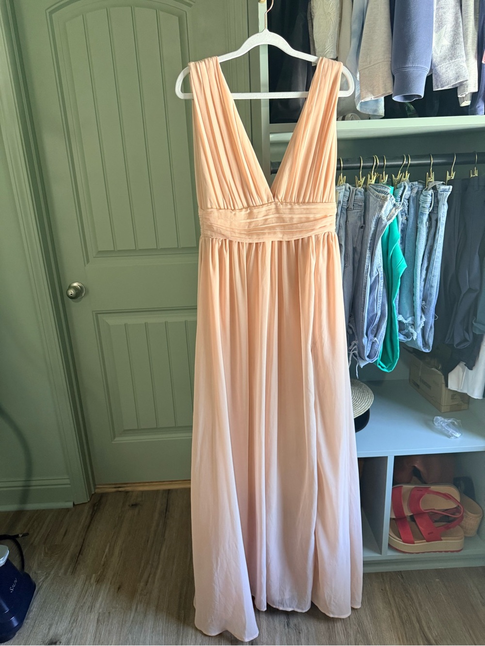 Lulus Heavenly Hues Champaign Maxi Dress